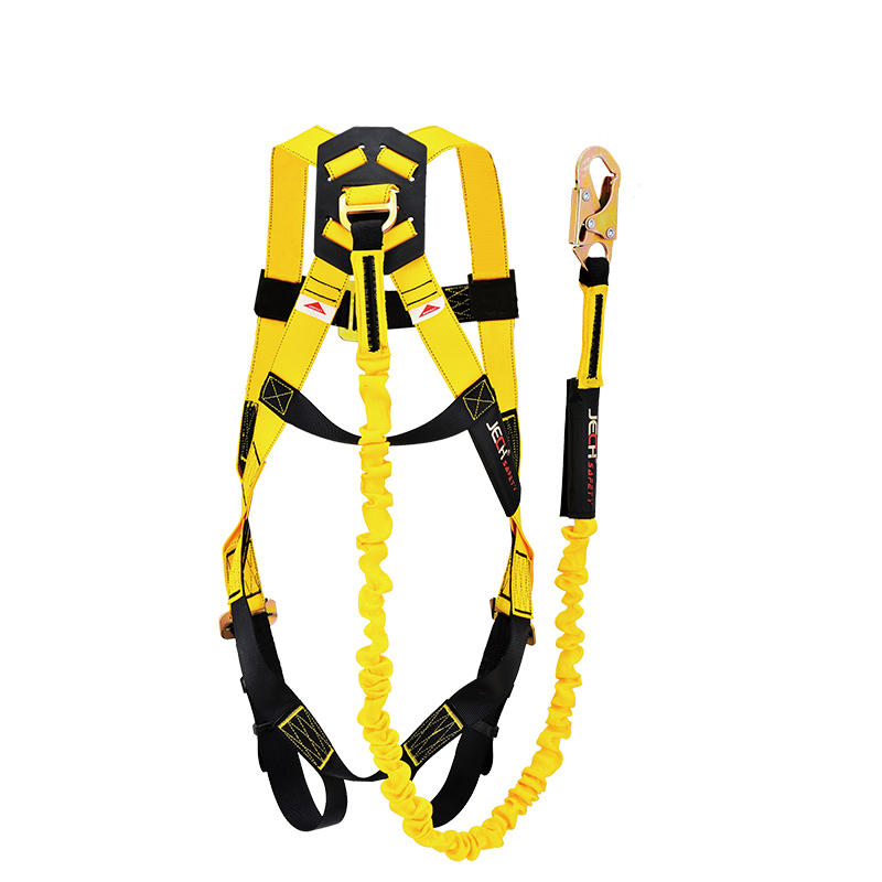 JE113048SET ANSI Arnés de seguridad de cuerpo completo con cordón de cuerda